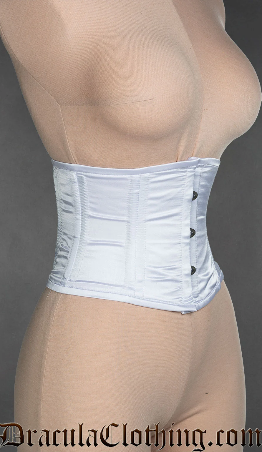 White Satin Laceless Corset - Image 3