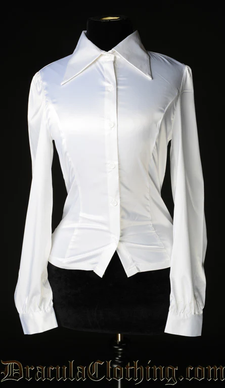 White Satin Marquess Blouse - Image 2