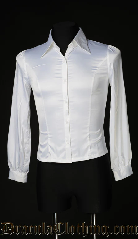 White Satin Marquis Shirt - Image 2