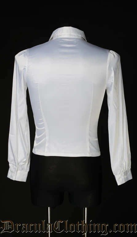 White Satin Marquis Shirt - Image 3