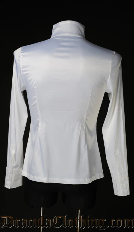 White Satin Naval Shirt - Image 2