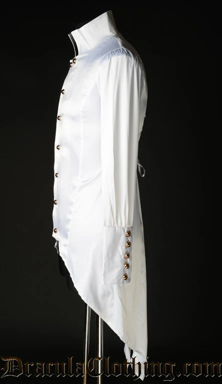 White Satin Regal Shirt - Image 3