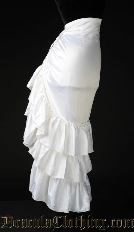 White Satin Three Layer Skirt