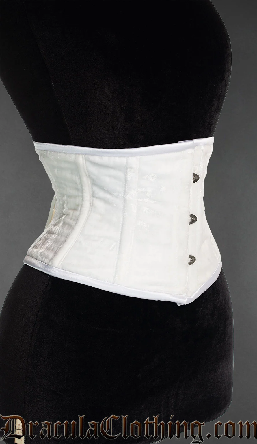 White Velvet Waist Cincher - Image 2
