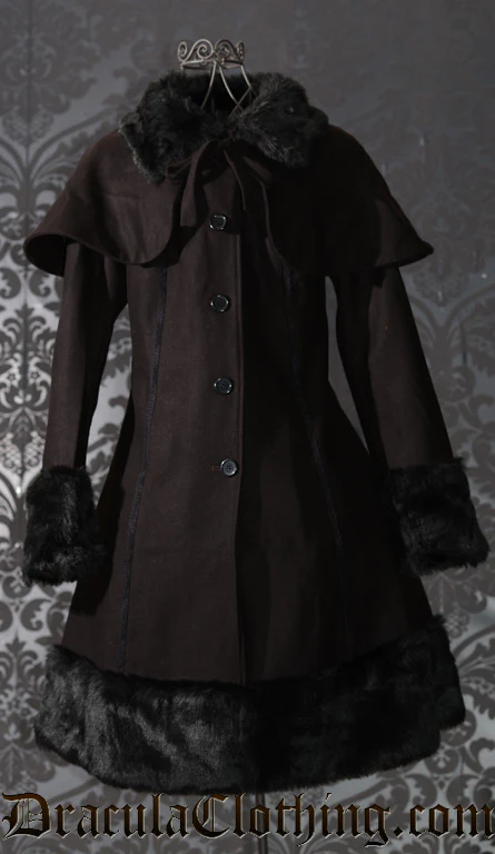 Thick Winter Wool Coat Brown
