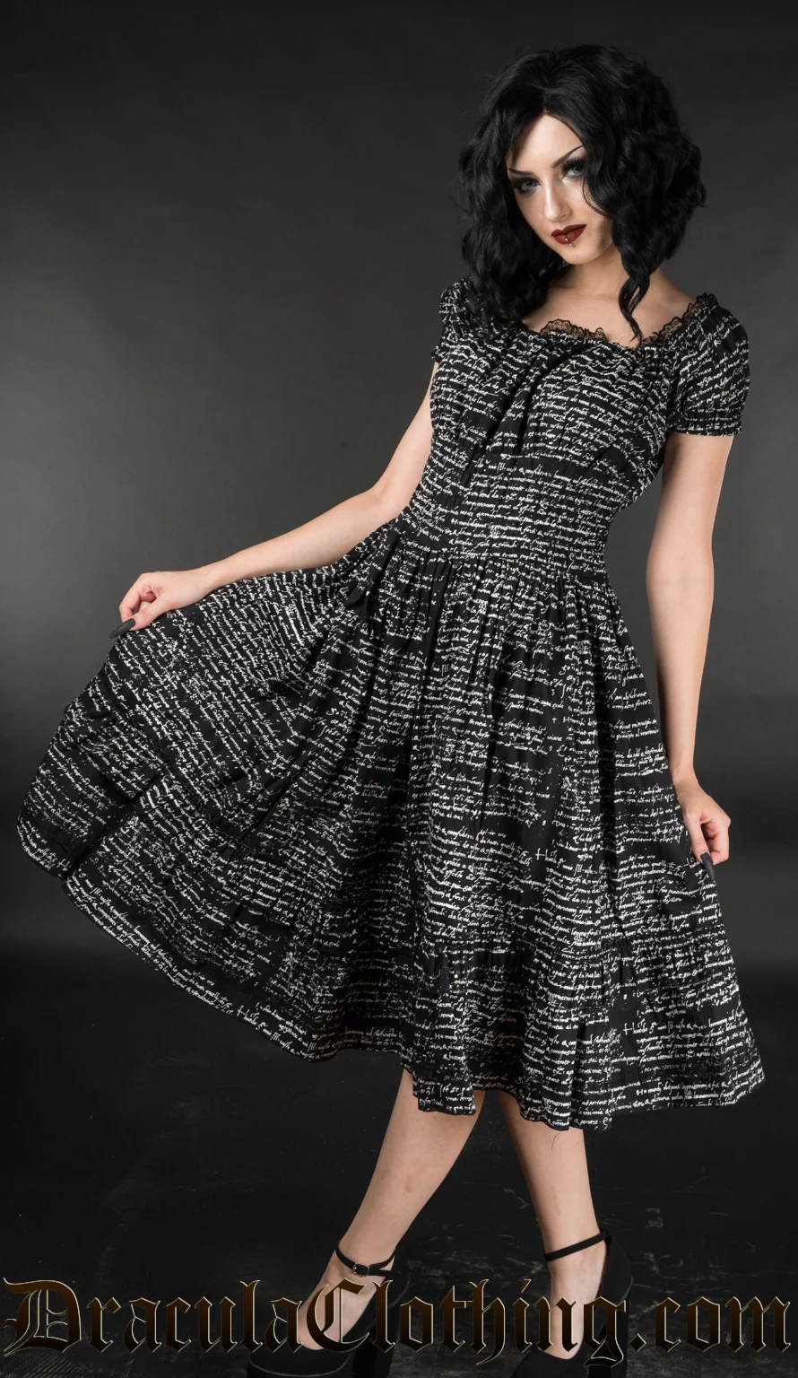 Writing Gothabilly Dress - Image 3